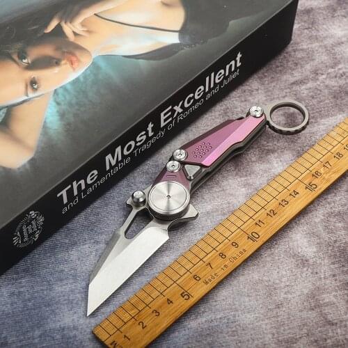 EDC Folding Pocket Knife Sharp Karambit Mechanical Survival Rescue Claw Knives M390 Blade Titanium Alloy Handle