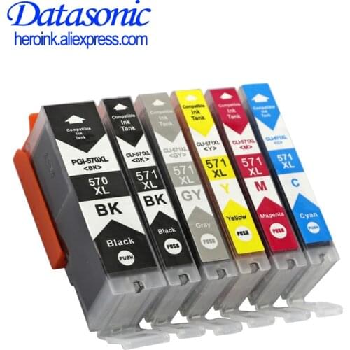Datasonic Compatible Ink Cartridges Replacement for Canon PGI-570XL CLI-571XL for PIXMA MG5700 MG5750 MG5751 MG6850 MG6851