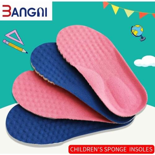 BANGNI Children Sports Leisure Insoles Shoes Pad Flat Foot Arch Support Orthotic Sponge Memory Foam Care for Kids Inserts
