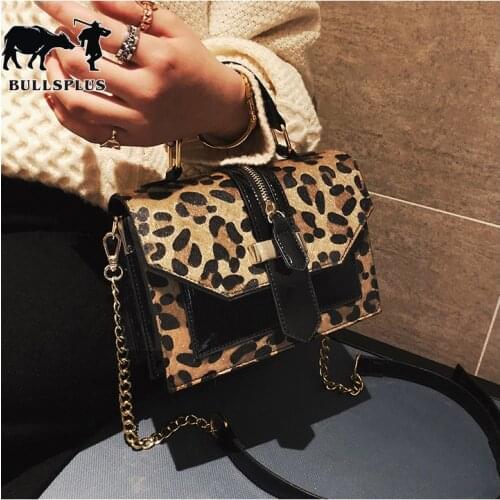 Bag women 2021 new Korean fashion leopard print small square bag chain one-shoulder messenger bag tide weekend bag