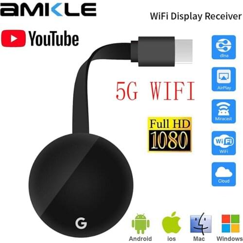TV Stick 5G Wifi 1080P G7S Display Receiver For Anycast TV Receiver HDMI-compatible Miracast TV Dongle For Ios Android Laptop