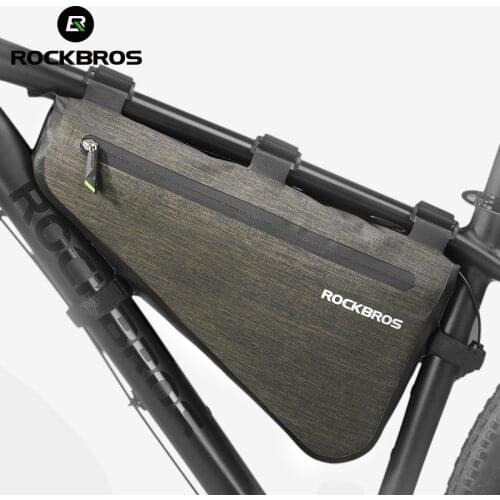 ROCKBROS Bike Triangle Bag Portable Large Capacity Rainproof Cycling Bag MTB Road Bicycle Front Frame Tube Bags Accessories