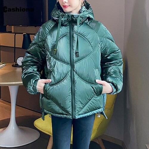 Women Hooded Cotton Jackets Green Black Winter Warm Outerwear Leisure parkas Coats Femme Jacket Womens Clothing 2020 Hoodies