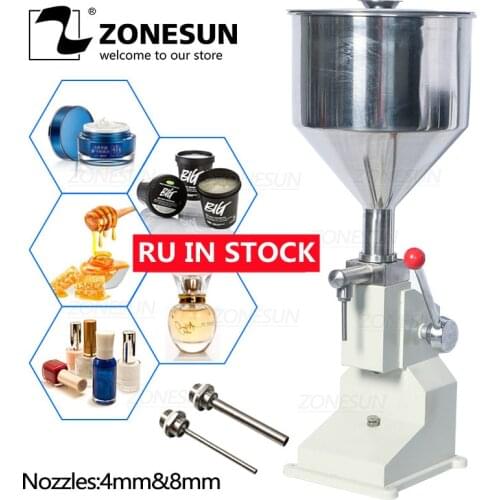 ZONESUN A03 Manual Paste Liquid Filling Machine Cream Sauce Filler Shampoo Jam Nail Polish Filling Machine 0 - 50ml
