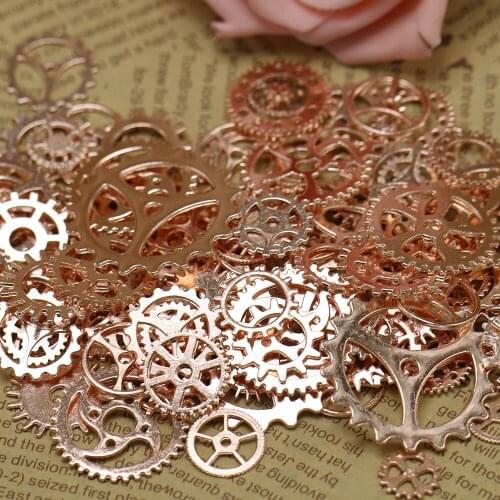100g/pack Vintage Steampunk Wrist Watch Parts Gears Wheels Steam Punk DIY Jewelry Making Findings 12-40mm Metal Craft MX 001