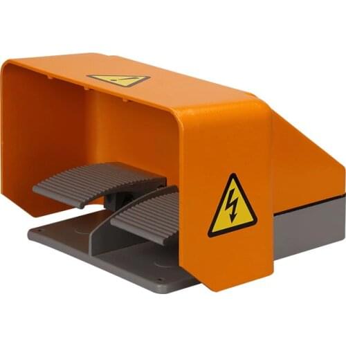 380V 10A Double Pedal Foot Control Switch for Bending Machine Punch Medical Equipment YDT1-18, Orange