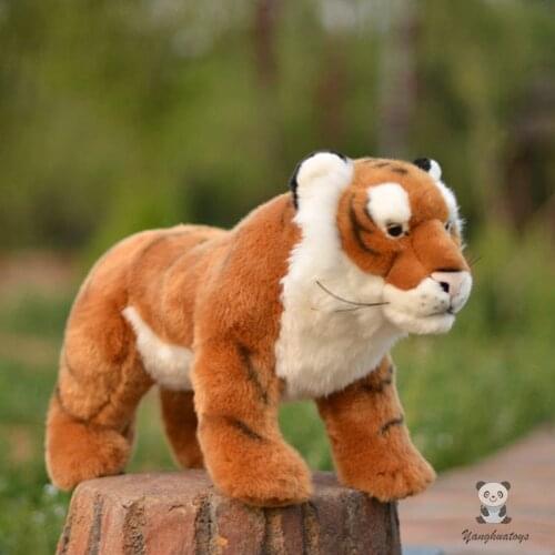 Large dolls toy soft real life plush tiger can lying or standing big pillow present good quality stuffed toys gifts