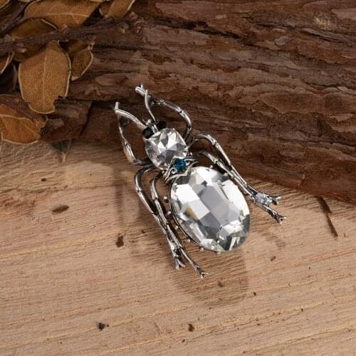 Big Insect Brooch Gold Color and Silver Plated Metal Large Bug Pins and Brooches for Women