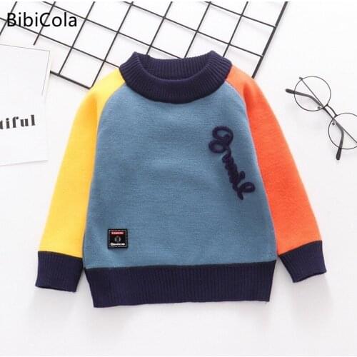 BibiCola Winter Baby Sweaters Girl Boy Clothes Children Clothing Warm Sweater Coats Kids Thicken Tops Wool Plus Velvet Fit 1-5Y