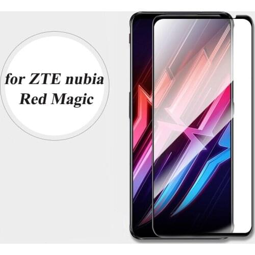 For ZTE nubia Red Magic 5S 6 Pro Black Edge Tempered Glass Screen Protector For nubia Redmagic 6Pro FullCover 9D Protective Film