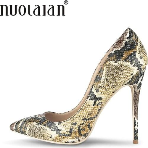 Big Size 35-42 Classic Women Pumps Pointed Toe Thin High Heels Women Shoes Party Wedding Shoes Woman Sexy Ladies Shoes 12cm