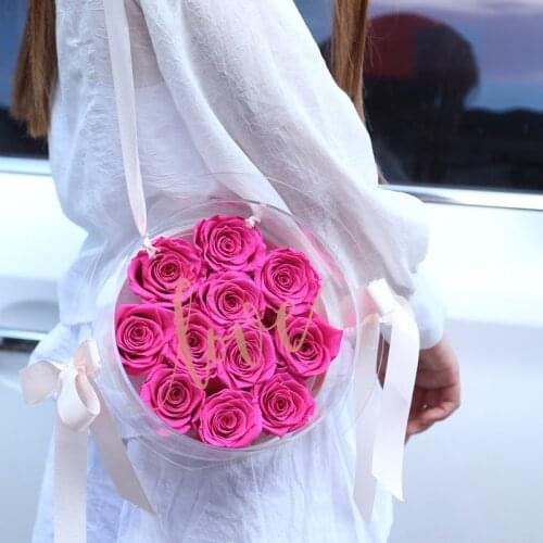 Preserved Rose Bag Real Eternal Rose ArtificialFLowersGiftHomeDecor DriedFloweForLoverGirlfriendWedding ValentinesDay Christmas