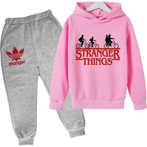 Suit baby boy sports suits Stranger Things Sweatshirt Pants Suit Casual Hoodies Outerwear Girls Pullover Trousers for Children
