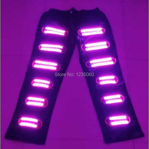 Colorful Led Luminous Stage Dance Clothes RGB Led Light Up Pants Party Supplies