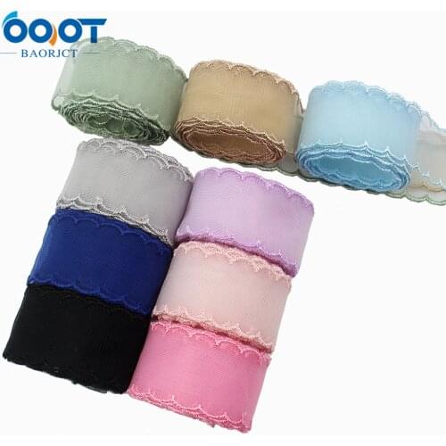 L-20611-537,1-1/2"(38mm) 10yards Solid color Bilateral flower hollow yarn Ribbon,bow hat DIY wedding party gift wrapping paper