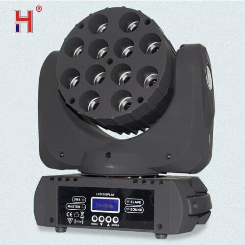 Led Moving Head Wash 12X12W Mini Moving Beam Light Stage Christmas Party Laser Show Disco Dj Dmx Lighting Rgbw Light