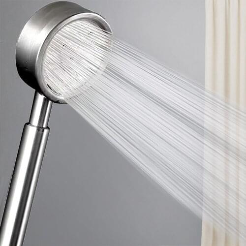 Powerful Boost Shower Head Household Pressurized Water Saving Rainfall Shower Head Round Bathroom Porous Nozzle Shower Bath Head