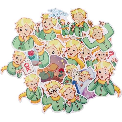 G2128 20pcs Cartoon Little Prince Stickers Waterproof Skateboard Decal Motorcycles Phone Laptop Luggage Stickers