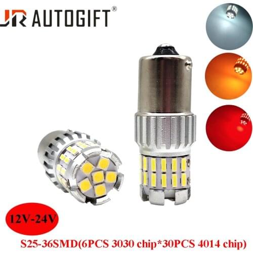 20PCS New arrival 1156 BA15S P21W White BAY15D LED Bulb 1157 P21/5W 7440 W21W 3030 4014 SMD Auto Lamp Reverse Light 12V-24V