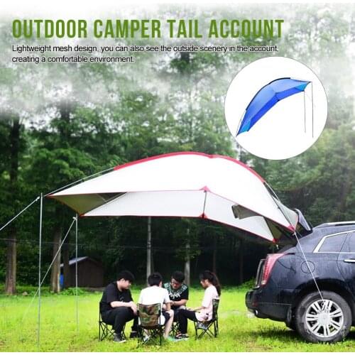 Outdoor Portable Camper Tent Self-Driving Tour Barbecue Multi-Person Rain Visor Gazebo Beach Canopy Tent