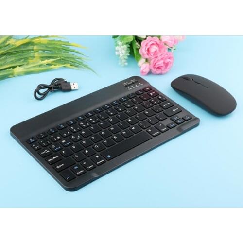 Rechargeable Bluetooth Keyboard with Mouse Combo 78 Keys Spanish for Desktop