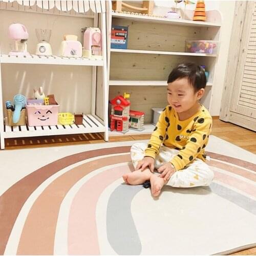 Rainbow Baby Play Mat Kids Crawling Carpet Floor Rug Children Tents Blanket Bedroom Living Room Decoration Photography Props