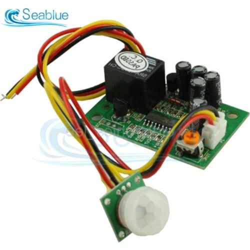 DC 12V Relays Timer Motion Sensor Module Infrared Human Body Induction Sensor Pyroelectric Controller Switch Timer Delay DIY