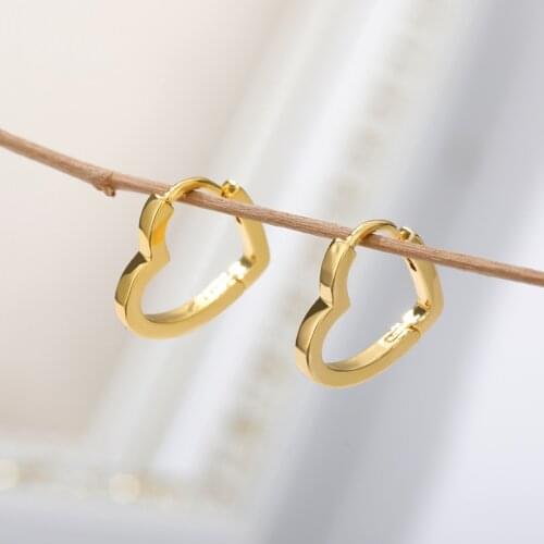 Simple Heart Drop Earrings For Women Stainless Steel Brand Fashion Ear Cuff Piercing Dangle Earring Jewelry Gifts Bijoux Femme