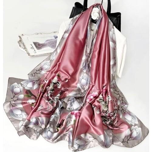 2020 luxury brand women scarf summer silk scarves shawls lady wraps soft pashimina female Echarpe Designer beach stole bandana