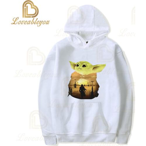 Mandalore Men Women Sweatshirt Comfortable Pullover Kawaii Baby Yoda Exquisite Printed Cartoon Hoodie