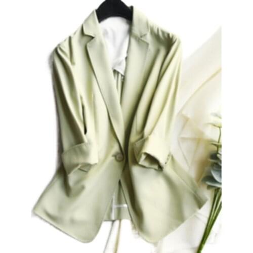 2021 spring womens suit new slim thin casual one-button womens suit