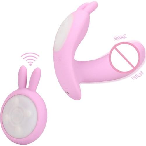 10 Vibration Modes Dildo Vibrator Smart Heating Wearable Rabbit Vibrator Remote Control G-spot Clitoral stimulation