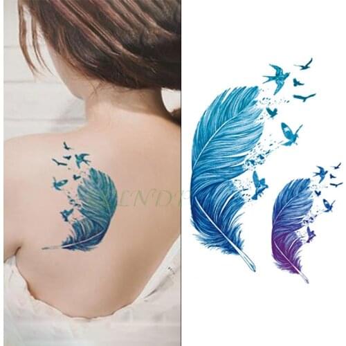 Waterproof Temporary Tattoo Sticker feathers dandelion squirrel lotus carp cats dreamcatcher sticker flash tatoo fake tattoo 7