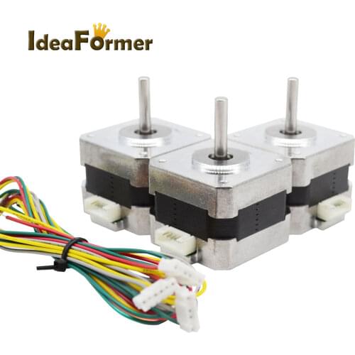 1Pc 3D Printer Parts Nema 17 Hybrid 42 Stepper Motor Height 34mm 2 Phases 1.8 degree 12V 0.4A 260mN.m for CNC Reprap