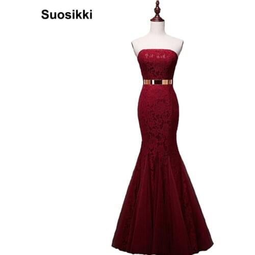 Suosikki New Arrival Mermaid Evening Dresses Long Strapless Formal Prom Party Vestidos De Festa