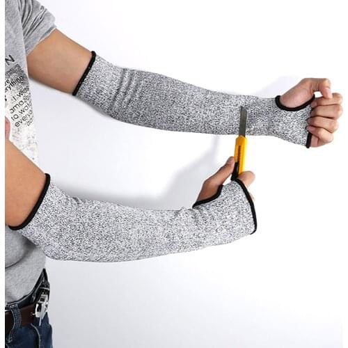 1Pc Level 5 HPPE Cut Resistant Arm Sleeves Anti-Puncture Work Protection Safety Arm Sleeve Cover Anti-scratch Elbow Wrist Guard