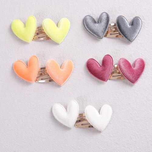 10pcs/lot Fashion Heart Hair Clips Girls Cute Cartoon Hair Clip Kids Lovely Hairpins Barrettes Kawaii Hair Accessories Wholesale