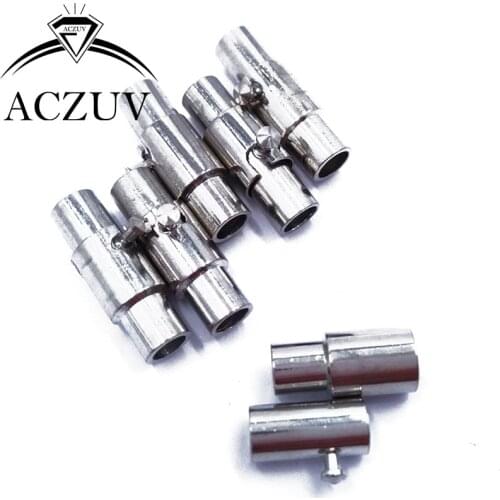 500Pcs 3mm 4mm 5mm 6mm 7mm 8mm Strong Rhodium Plated Magnetic Clasps for Leather Cord Bracelets Necklace Jewelry Making LXC002