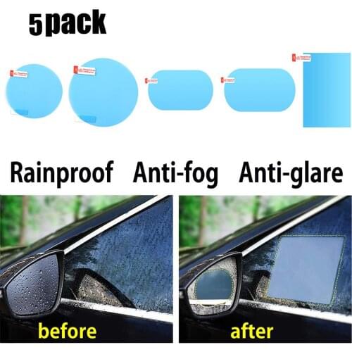 2pcs Car Rearview Mirror Waterproof Film Anti-Fog Rainproof Sticker Side Window Glass Film Auto Waterproof Rain Remover Sticker