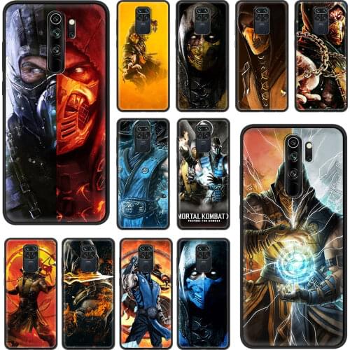 Game Mortal Kombat Case For Xiaomi Redmi Note 9S 9 8 10 Pro 7 8T 9A 9C 8A 7A 6 6A Black Soft Phone Cover 9T K40 Funda Coque Capa