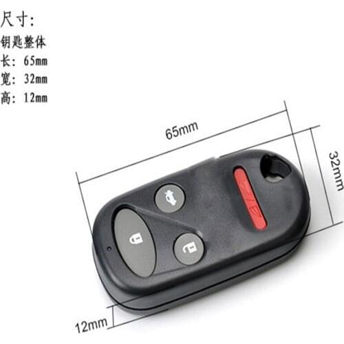 DAKATU 3+1 4 Button Entry keyless replacement key shell for honda Accord Civic Pilot Remote Car Key Shell Case