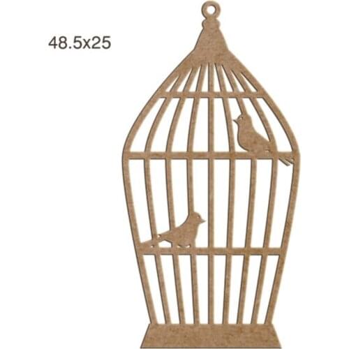 L145 Decorative Bird Cage, Unpainted Mdf Trim