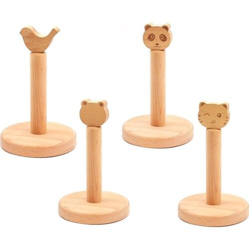 Vintage Toilet Paper Holder Wood Kitchen Towel Holder for Home Bathroom Equipment Kitchen Rolls Accessories Roll Paper Stand