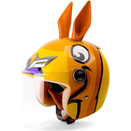 Zq Children 'S Electric Car Helmet Boys And Girls Warm Four Seasons Battery Helmet Cartoon Half Helmet