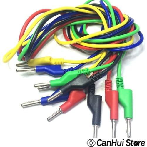 1PCS double Ended Stapelbare 4 MM Banana Plug Man Jack hoogspanning siliconen draad Multimeter Test Cable Lead Cord M/M 1M (P-P)