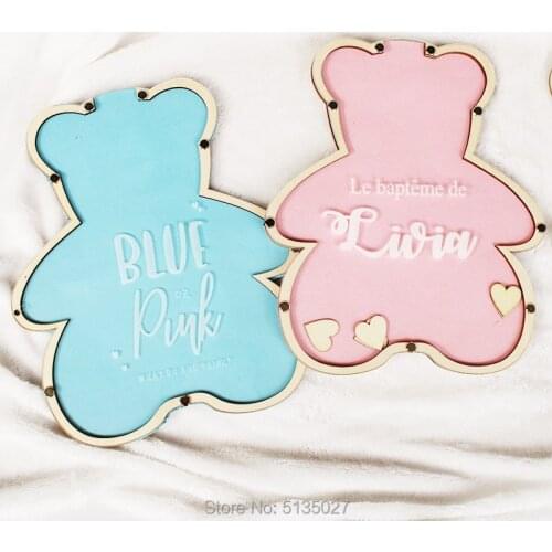 Guestbook teddy bear wishes baptism vows bear christening guest book wooden teddy bear filled with wishes for the baby christeni