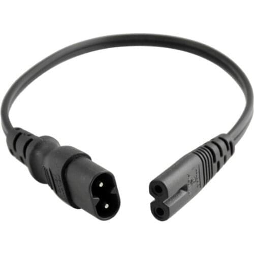 C7/C8 Power "8" Figure Adapter Converter Cable,European IEC320 C7 Female to C8 Male Plug Extension Cord,30CM,1 pcs