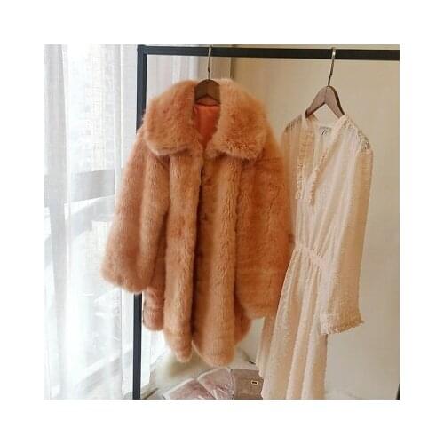 Top brand Style 2020 New High-end Fashion Women Faux Fur Coat S92 high quality