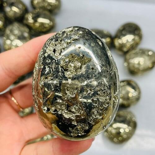 Natural Chalcopyrite Egg Mineral Decor