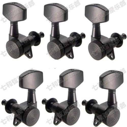 A Set 3R3L Black Locked String Guitar Tuning Pegs Tuners Machine Heads for Acoustic Electric Guitar accessories parts
